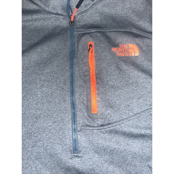 The North Face Large 1/4 Zip Gray Hiking Camping Outdoor Performance Work Gray - Picture 2 of 5